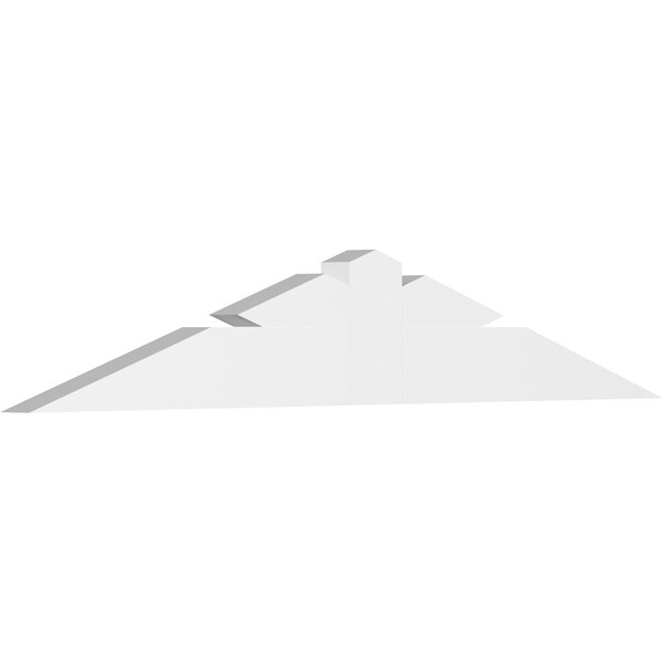 Ekena Millwork Saratoga Architectural Grade PVC Gable Bracket, 48"W x 8"H x 2"D x 4"F, 4/12 Pitch GBP048X08X0204SAR00 - main